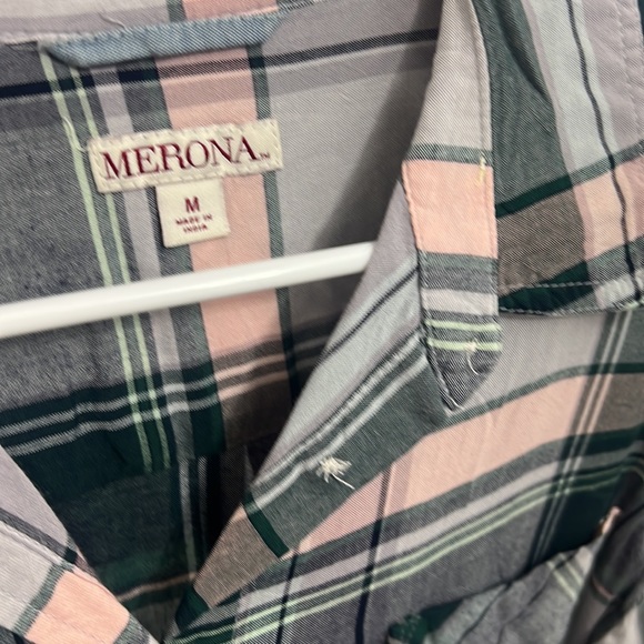 Merona Size medium plaid shirt - Picture 3 of 4